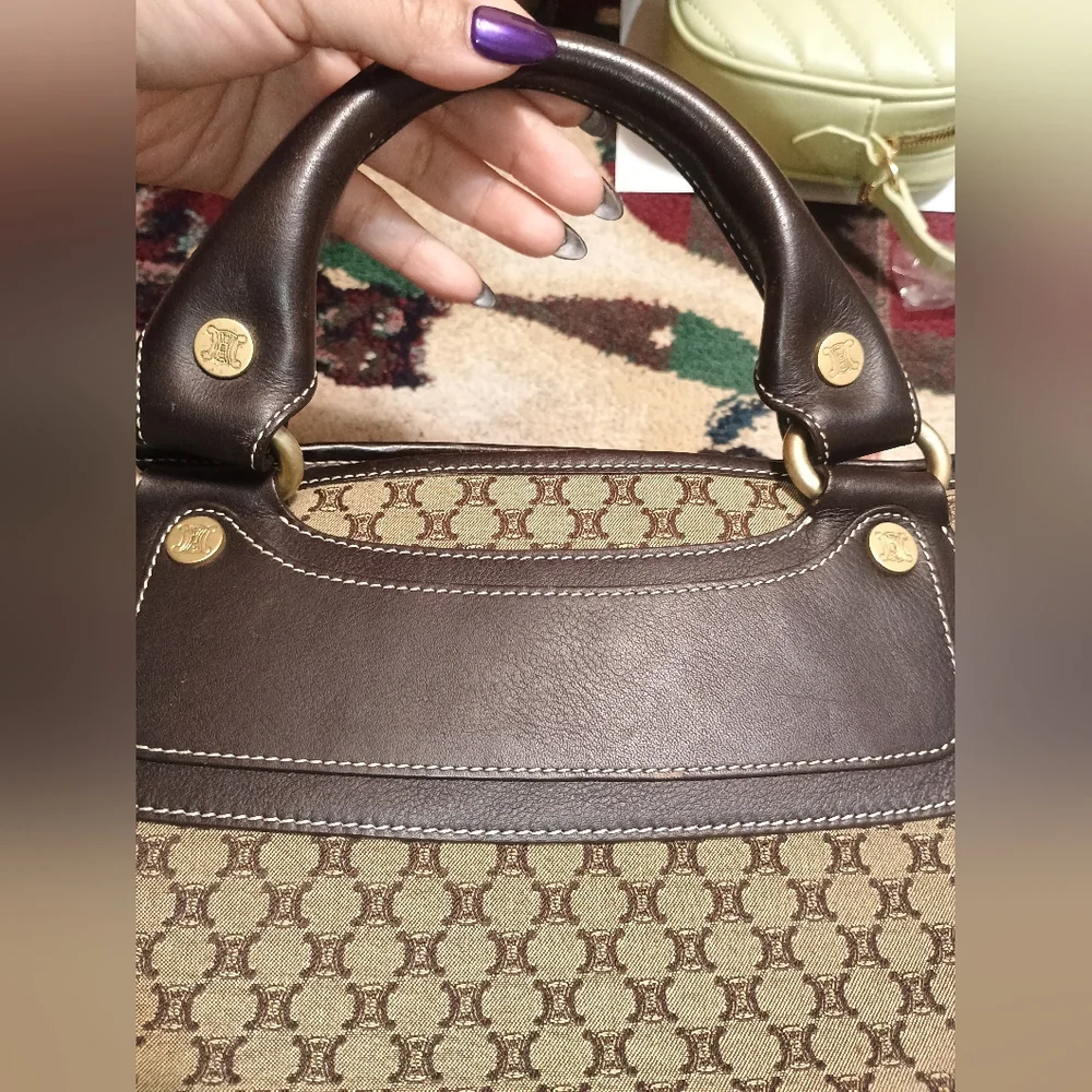 Excellent Condition Celine Macadam Canvas Boogie Handbag W/COA. - Picture 7 of 10